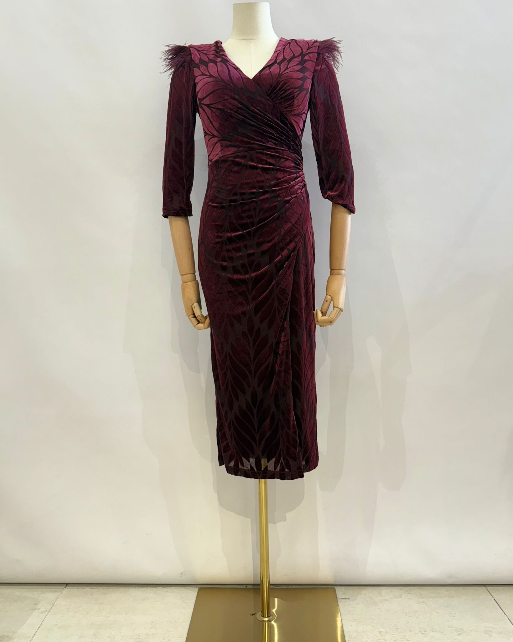 Vestido midi de terciopelo 22339-2