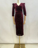 Vestido midi de terciopelo 22339-2