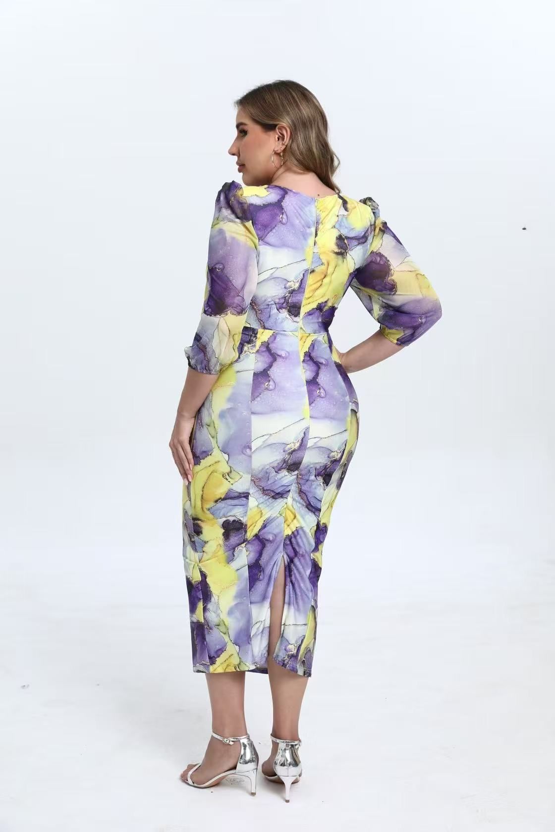 Vestido midi estampado 22380-3