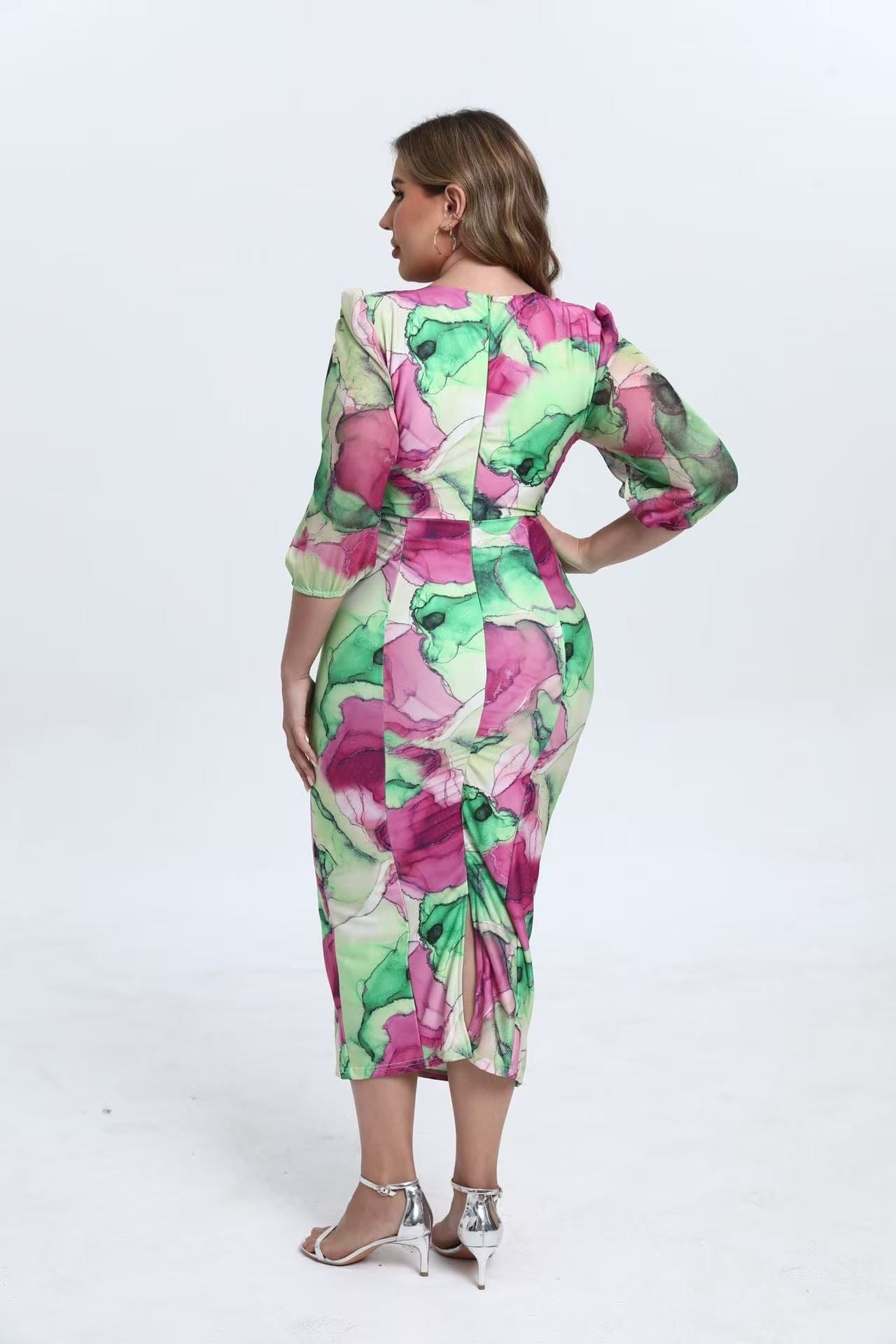 Vestido midi estampado 22380-3