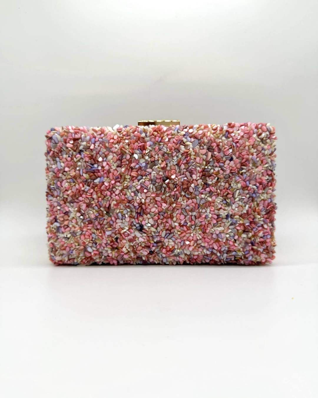 Clutch/bolsos piedras doble cara BR4066