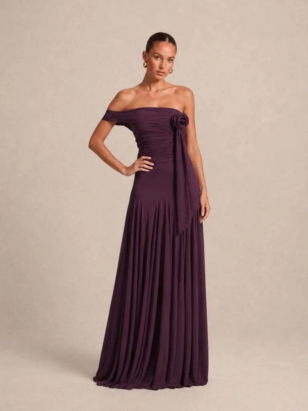 Vestido largo liso 2678-1
