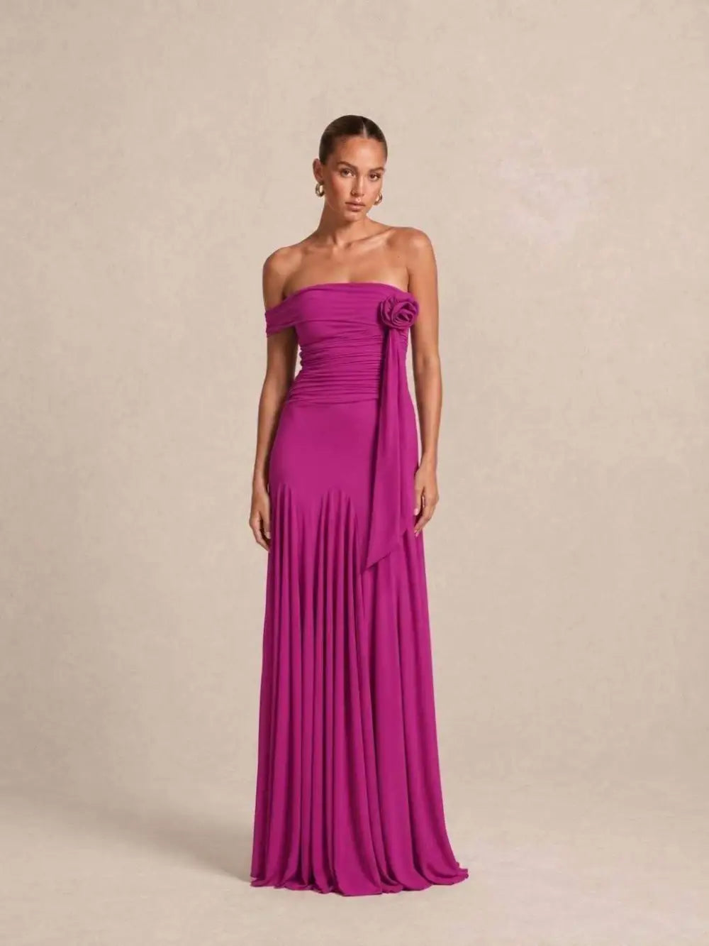 Vestido largo liso 2678-1