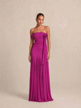 Vestido largo liso 2678-1
