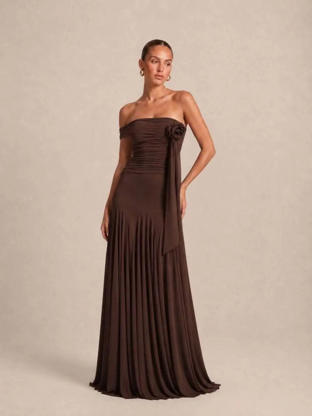 Vestido largo liso 2678-1