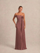 Vestido largo liso 2678-1