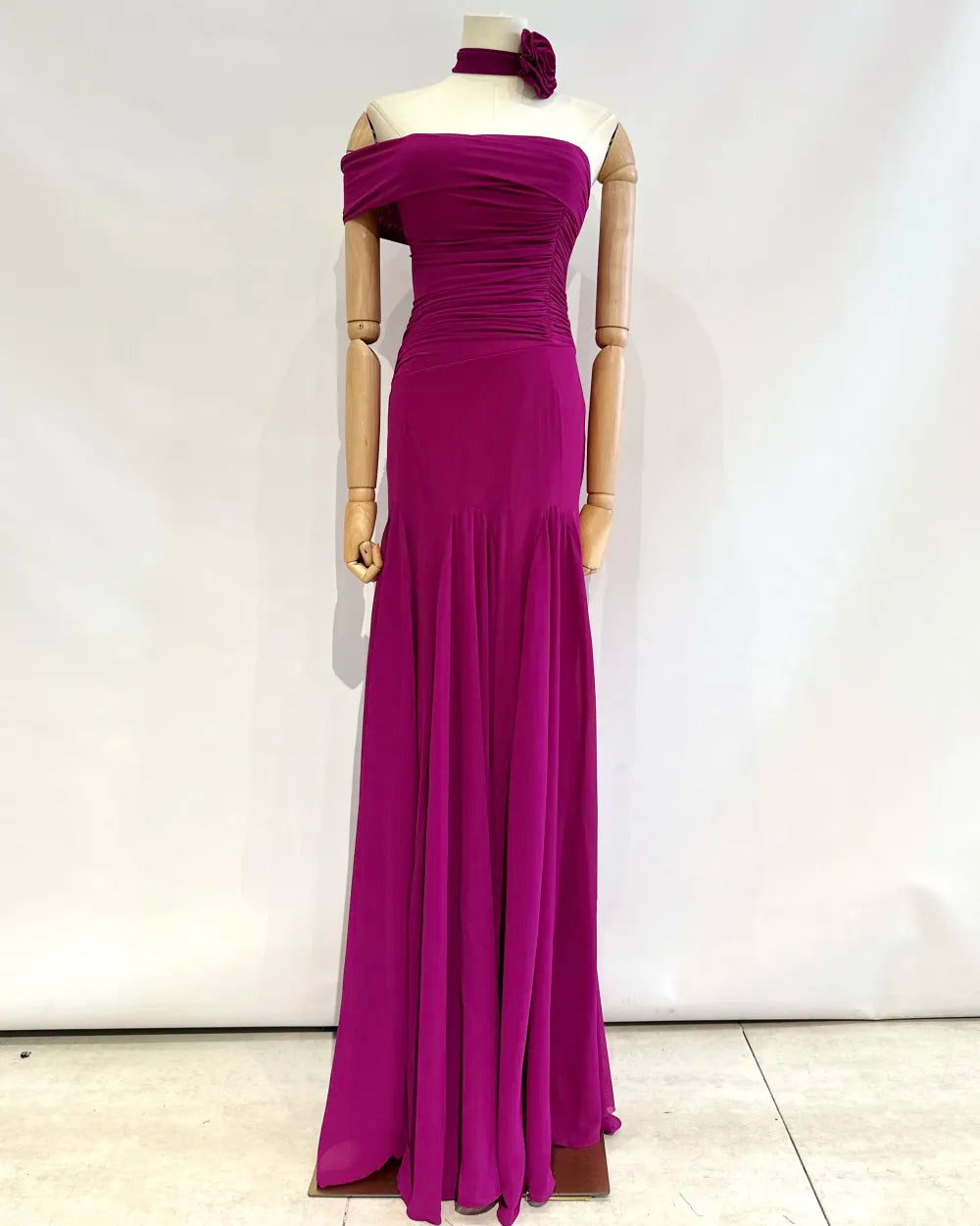 Vestido largo liso 2678-1