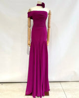 Vestido largo liso 2678-1