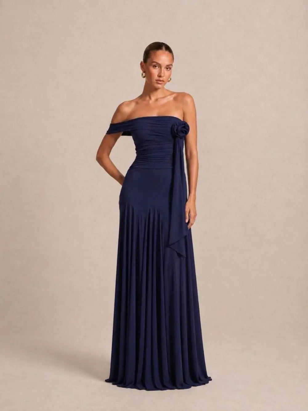 Vestido largo liso 2678-1