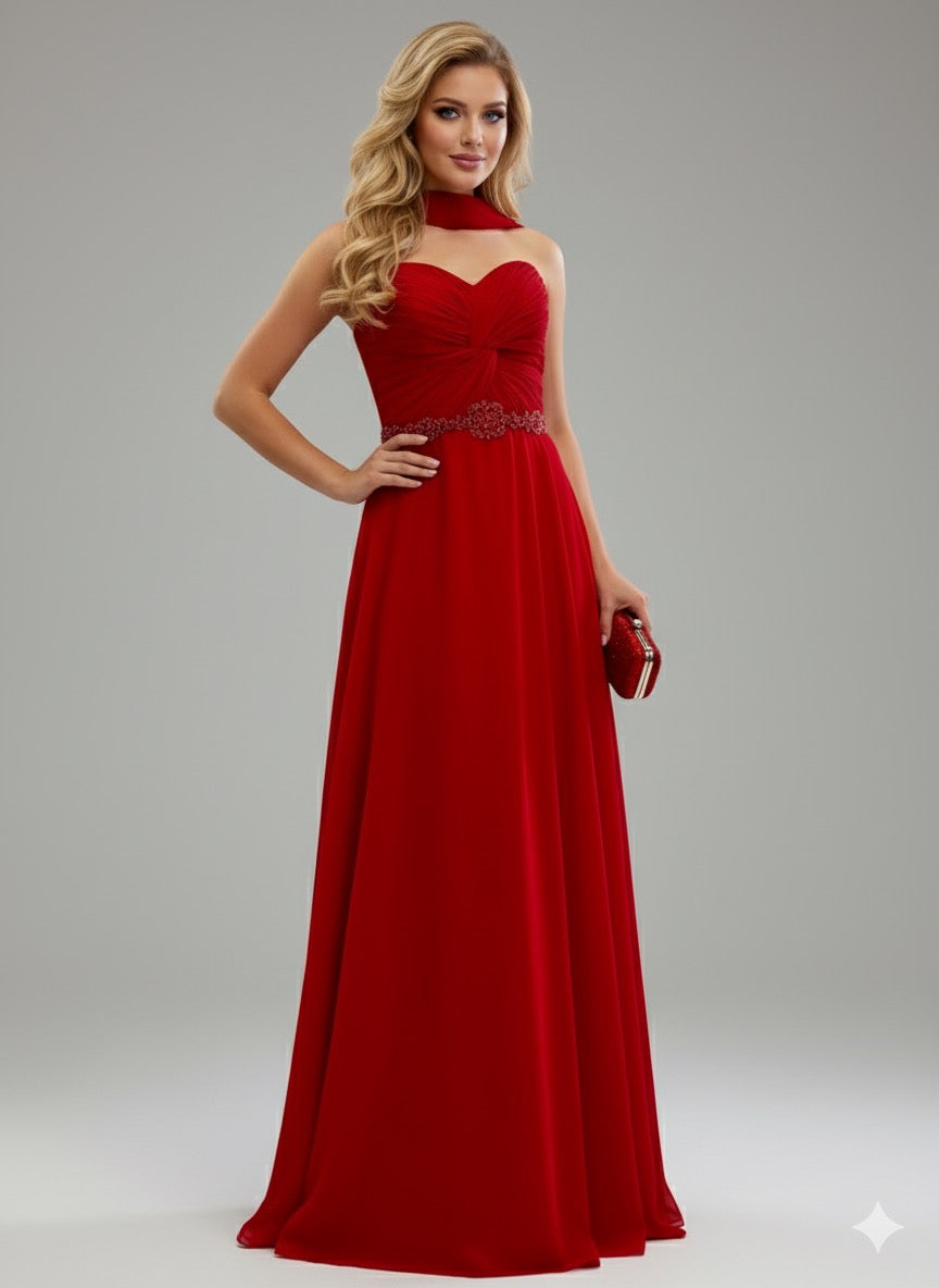 Long dress, strapless 1028