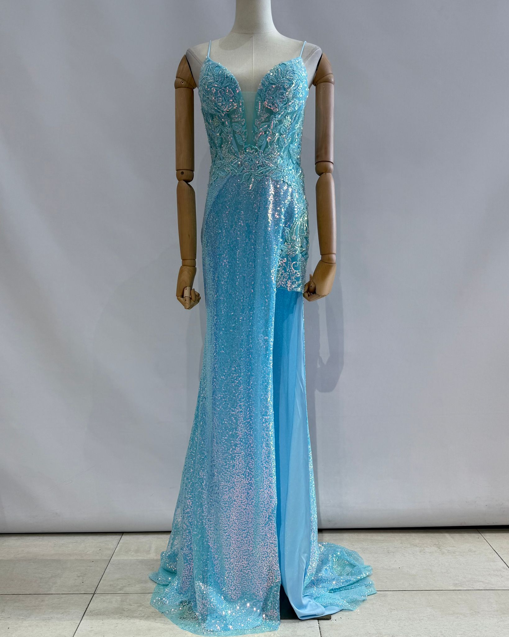 Vestido largo de lentejuelas 2343