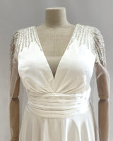 Vestido largo con mangas R8346