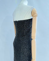 Vestido largo perlas TYS055
