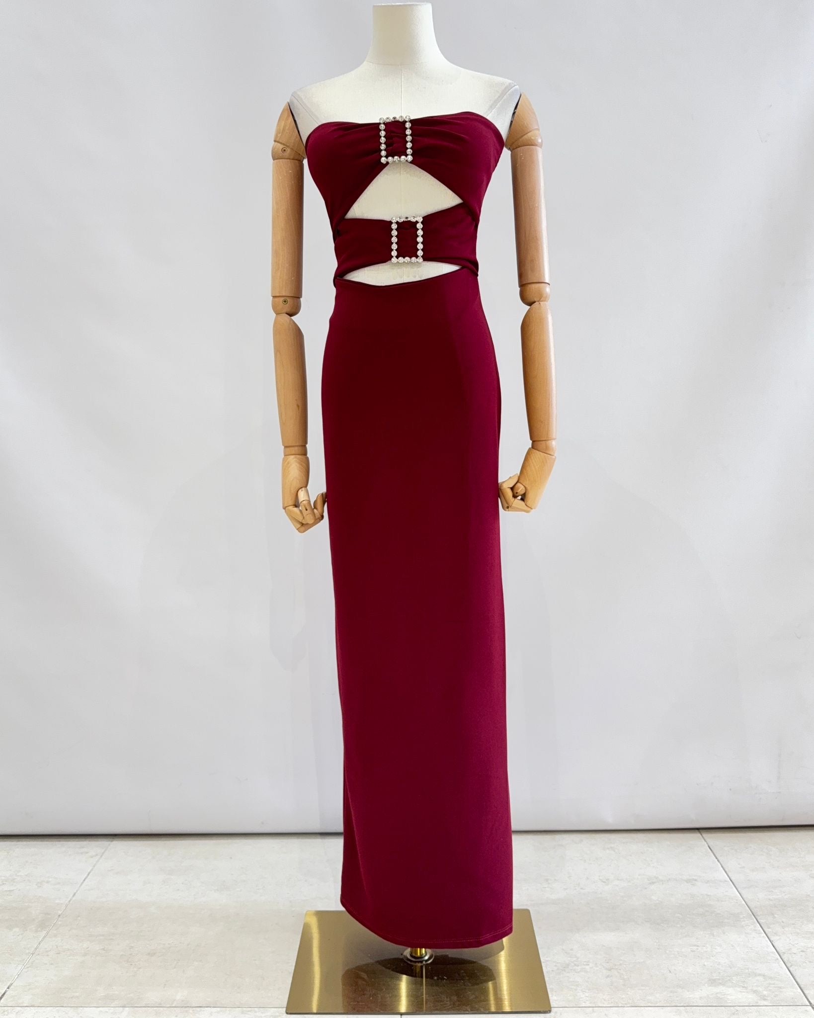 Vestido largo hebillas 43185