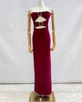 Vestido largo hebillas 43185