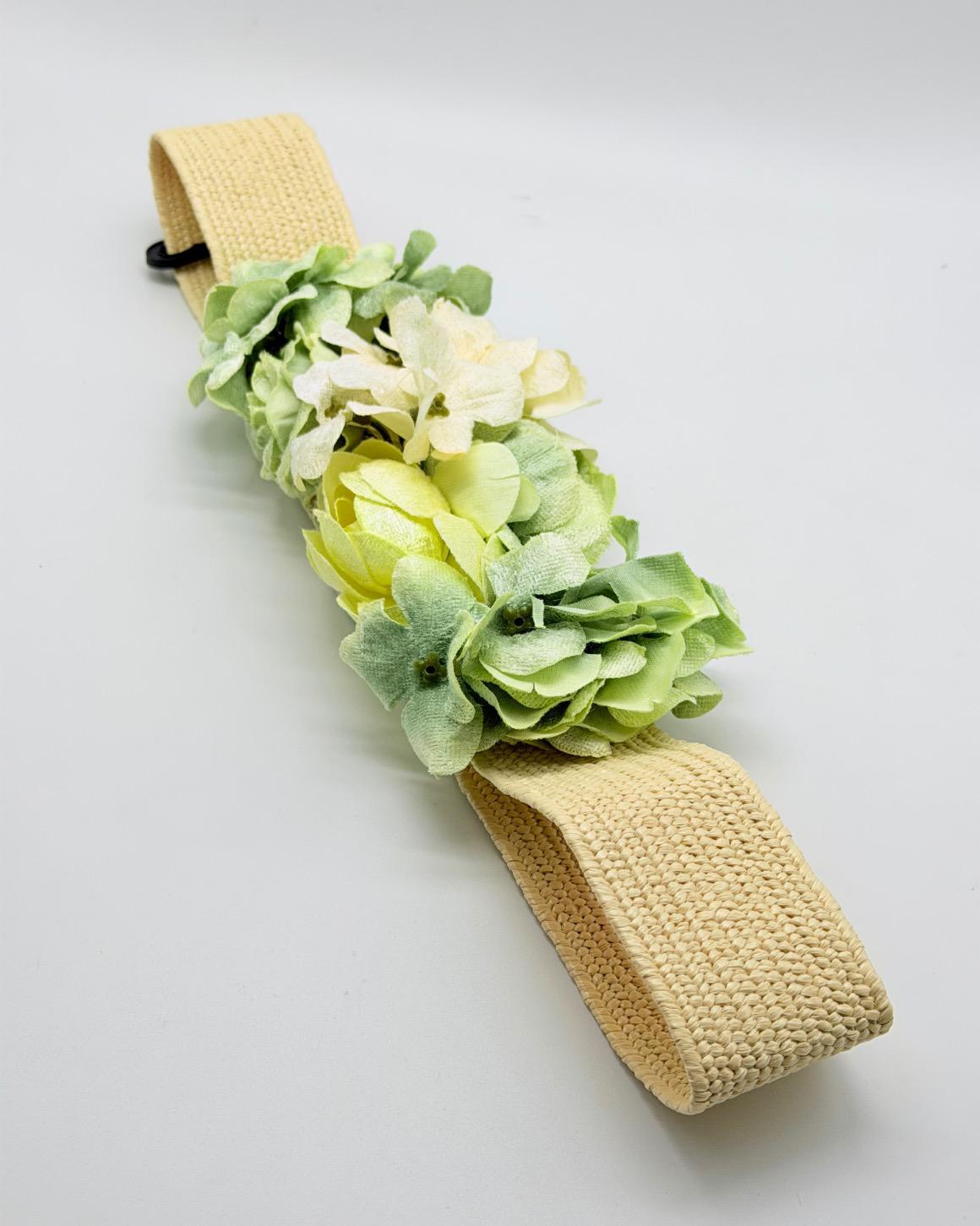 Cinturon de flores rafia BB551226