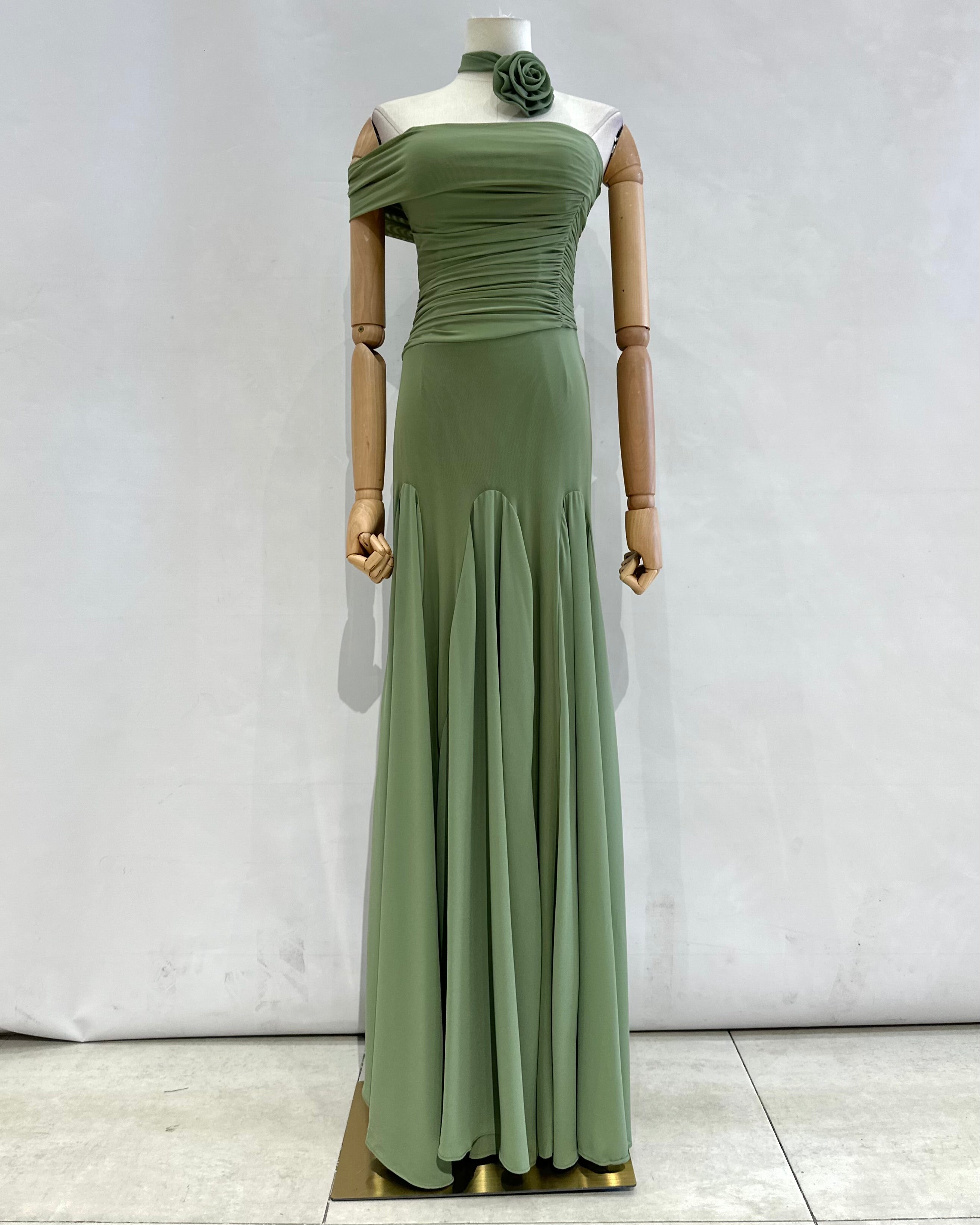 Vestido largo liso 2678-1