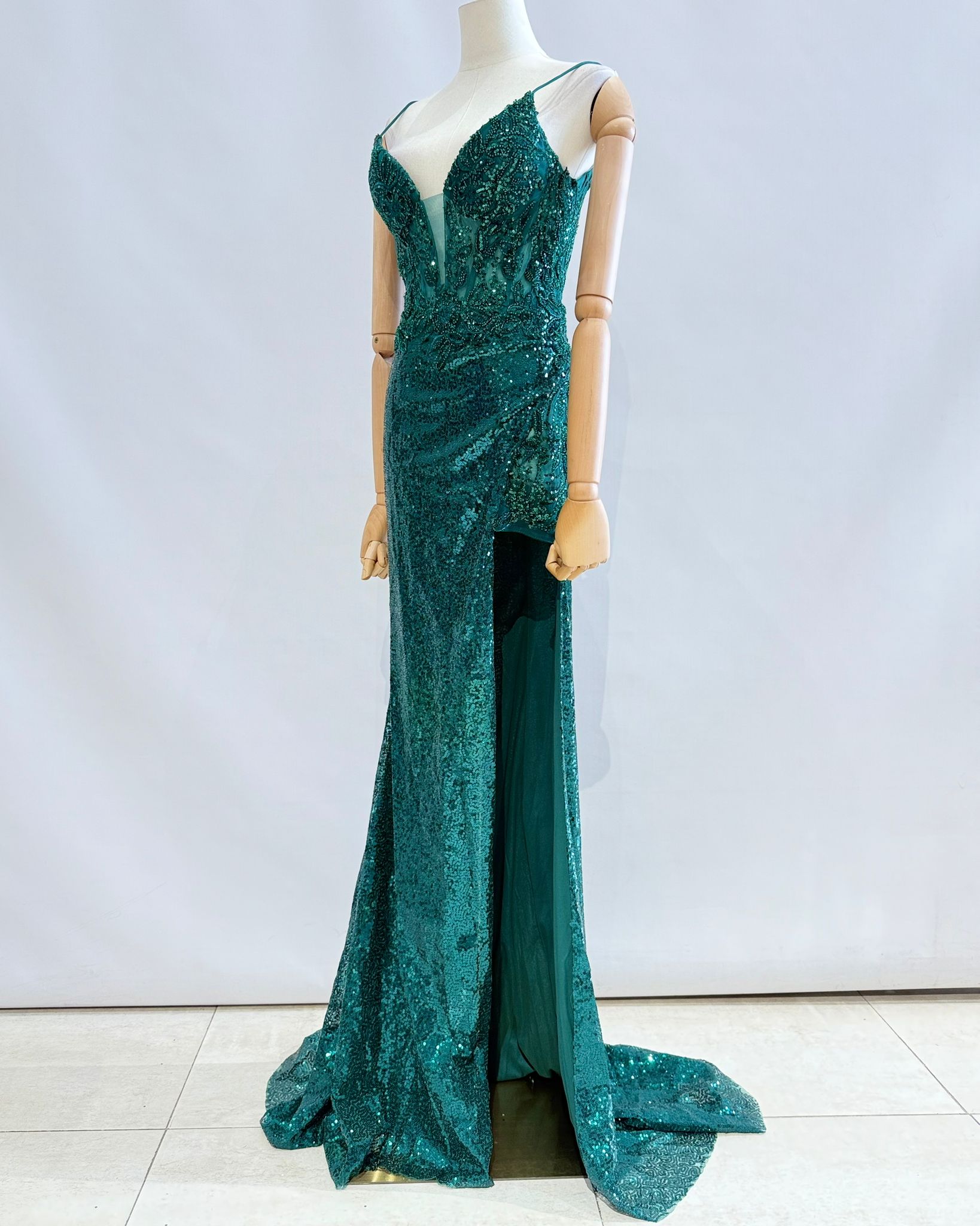 Vestido largo de lentejuelas 2343