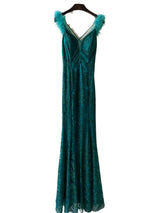 Glitter Mermaid Dress with Feathers HM2368