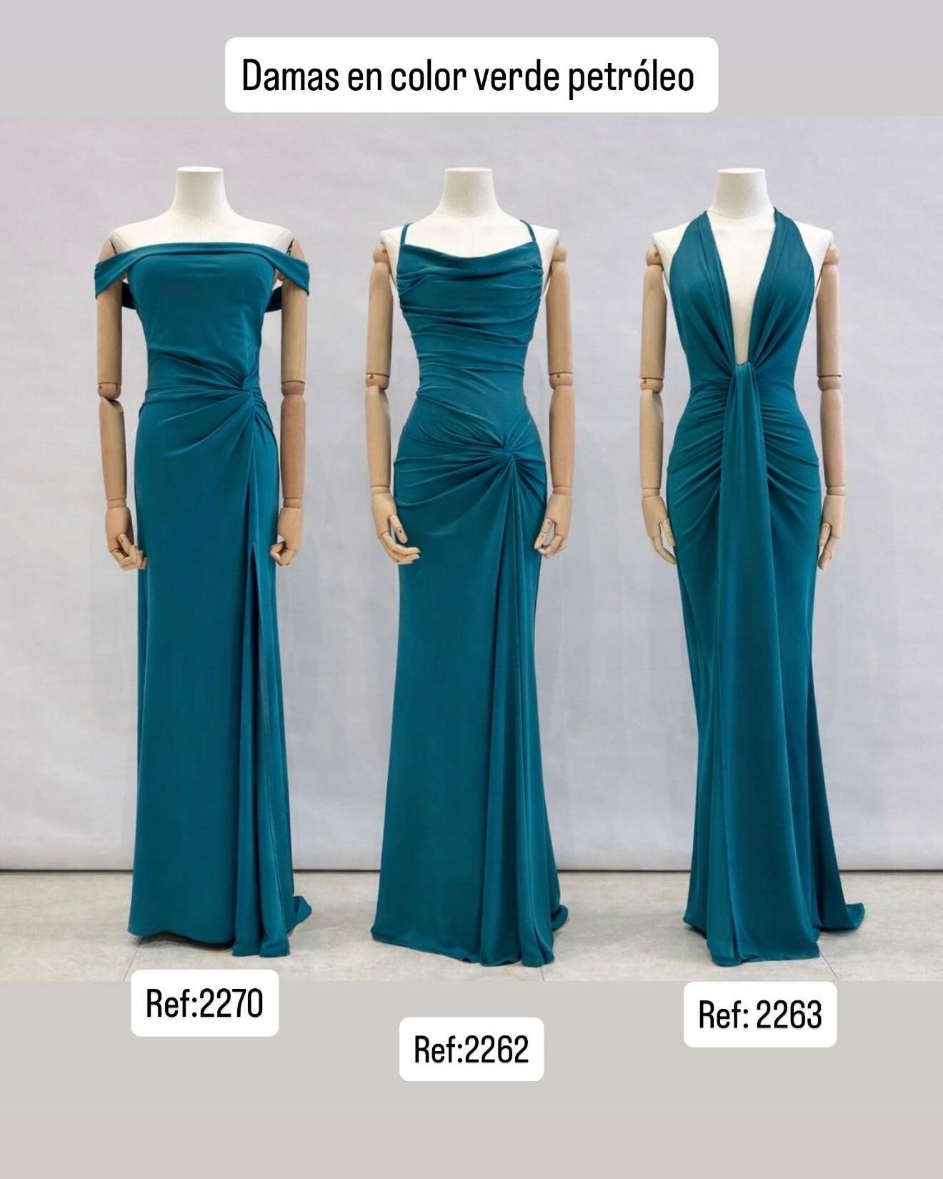 Petrol green bridesmaids dresses