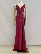 Vestido de pedreria 5801