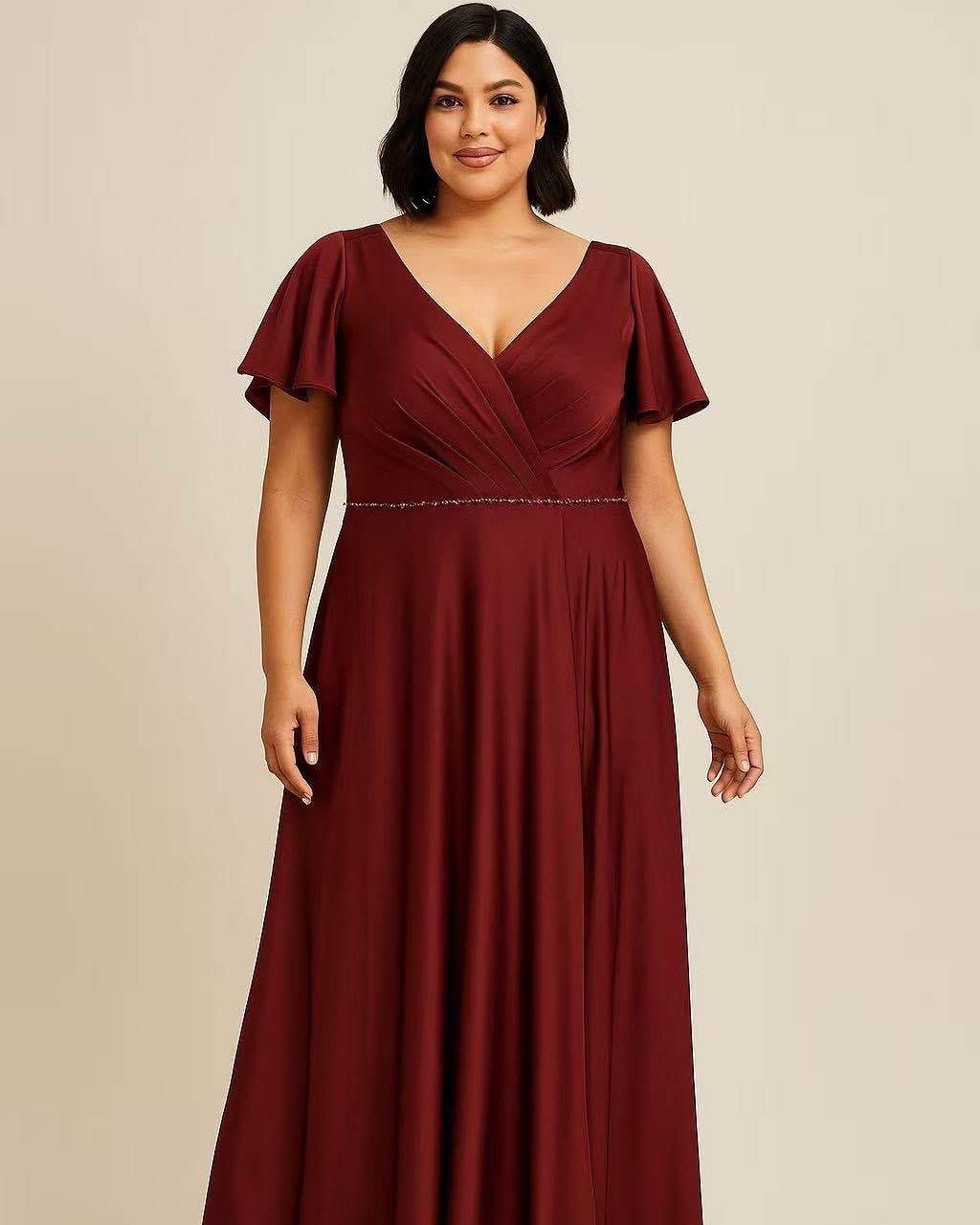Long dress with sleeves R8307G