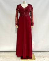 Vestido largo talla grande 9357