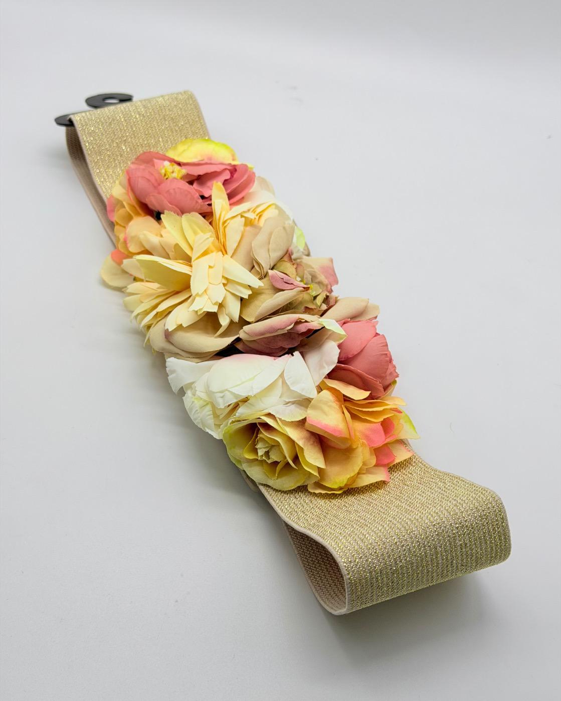 Cinturon de flores y brillo A55124
