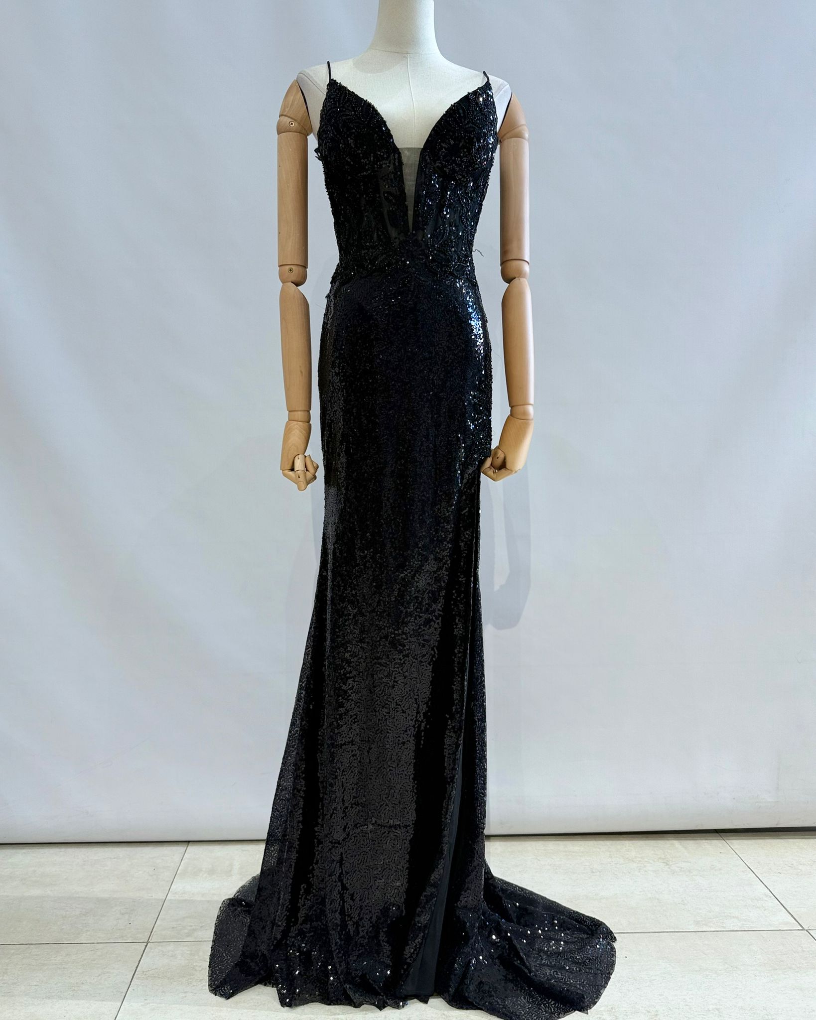 Vestido largo de lentejuelas 2343