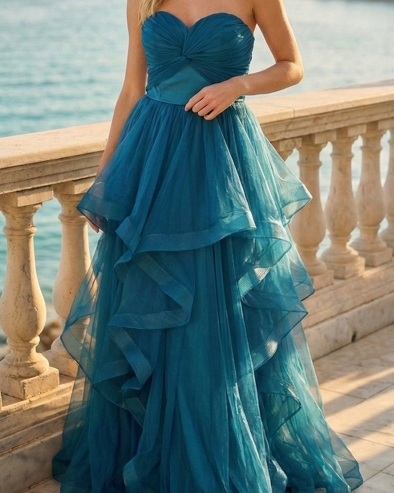 Vestido largo de tul 99622