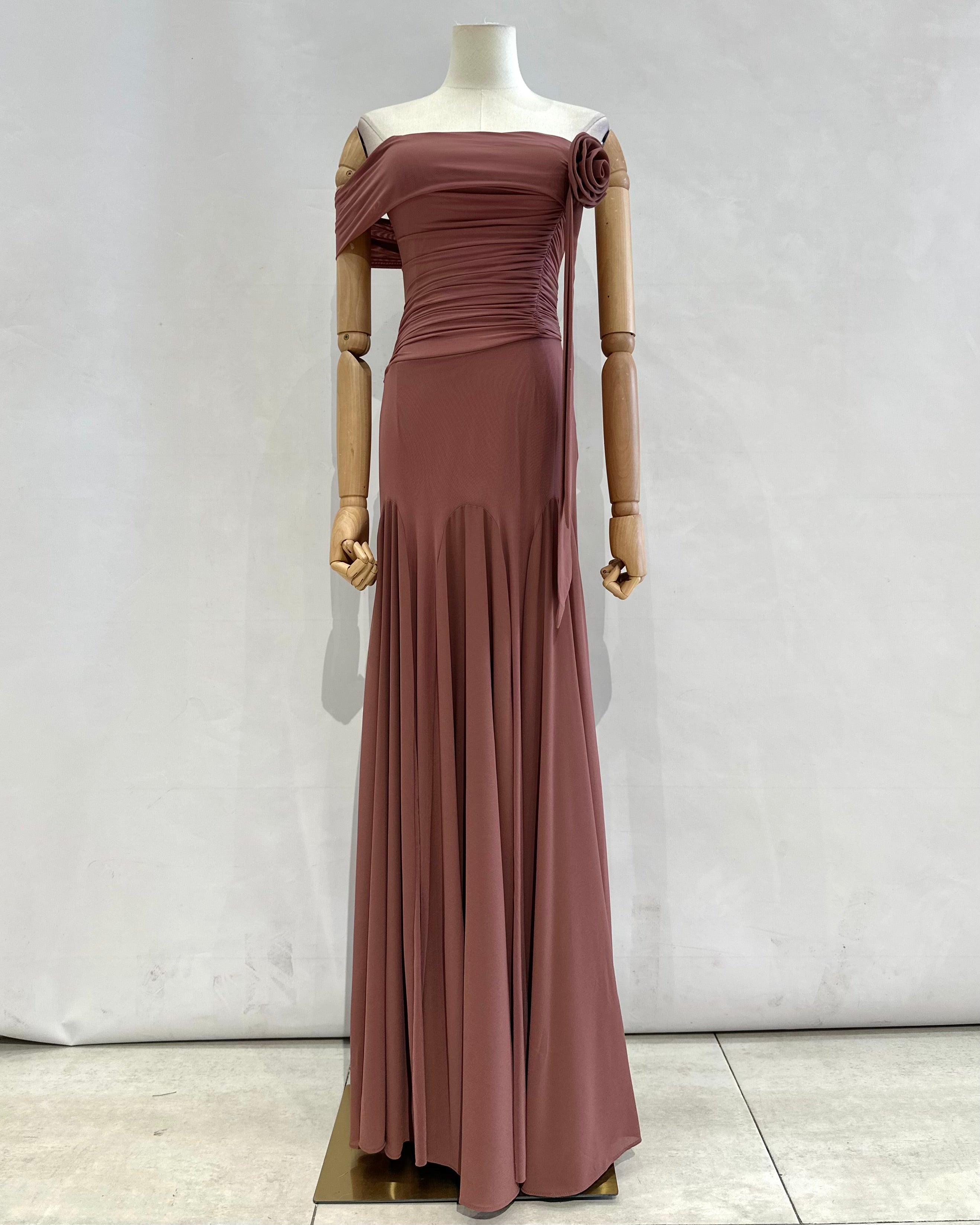 Vestido largo liso 2678-1