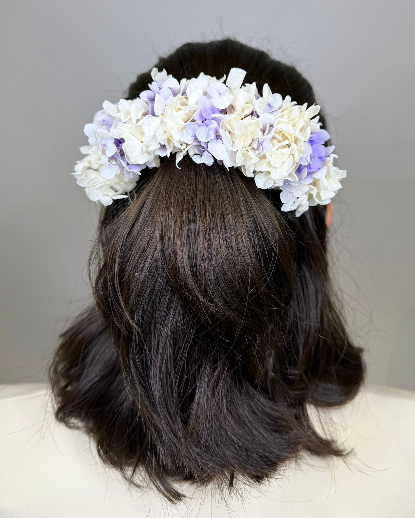 Tocado de flores naturales grande