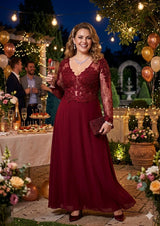 Vestido largo talla grande 9357