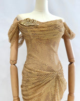 Vestido largo malla brillo TYS064