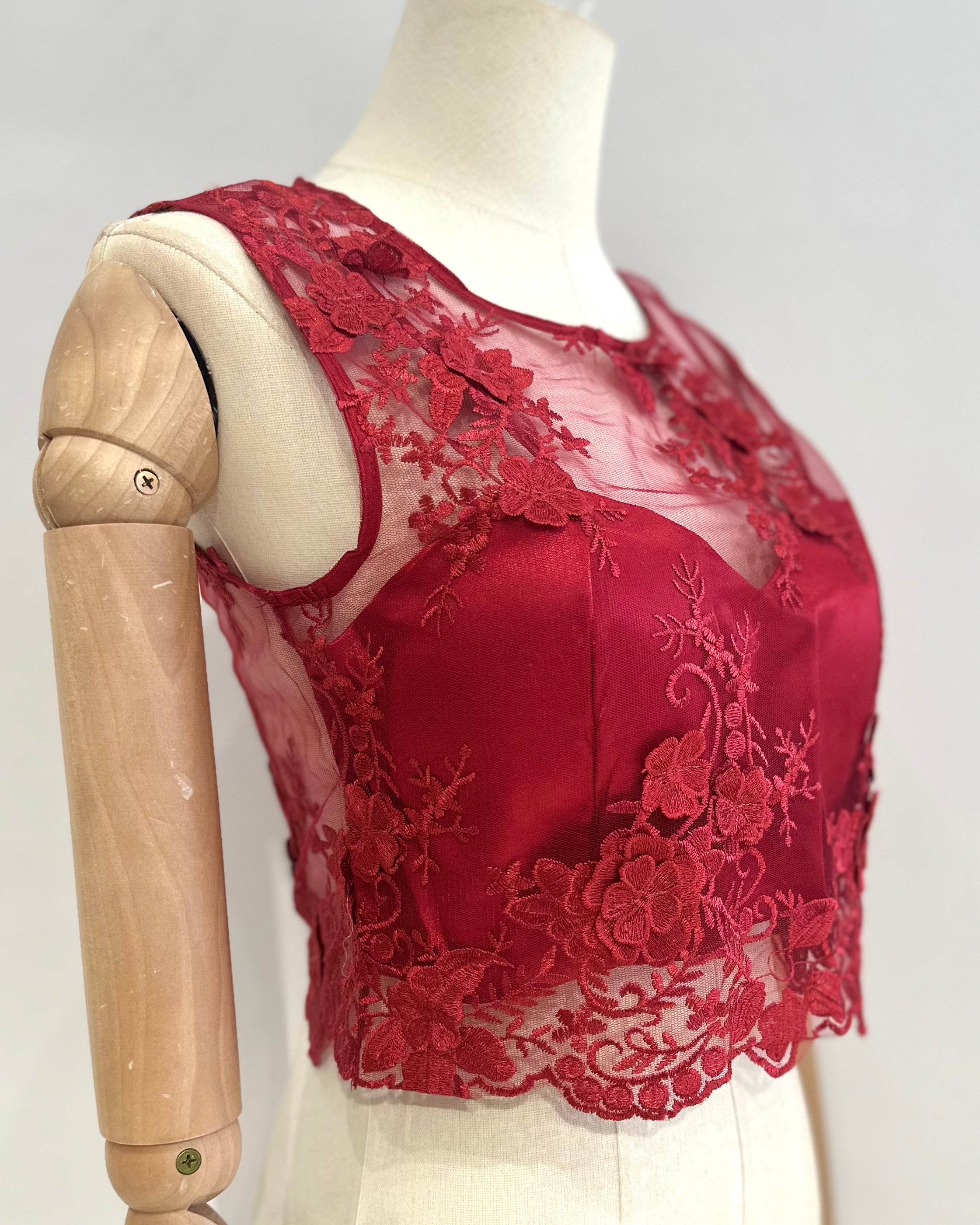 Top bordado flores W9230