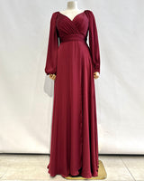 Long dress with sleeves R8307G