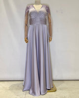 Vestido largo con mangas R8346