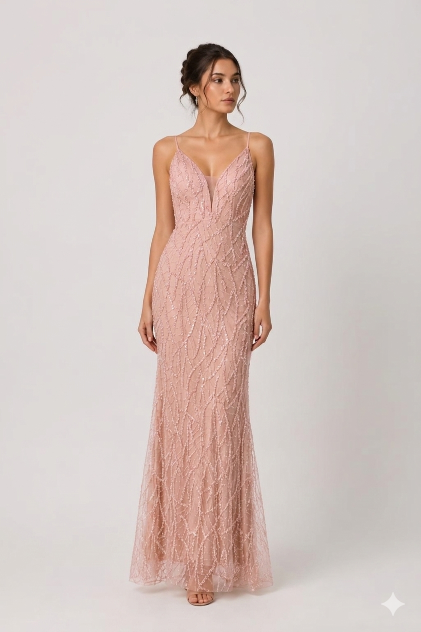 Vestido largo R8354