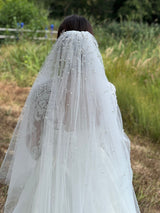 Bridal veil glitter and pearls VL7940