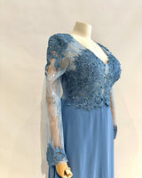 Vestido largo talla grande 9357