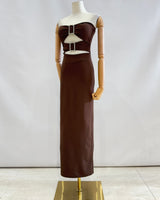 Vestido largo hebillas 43185