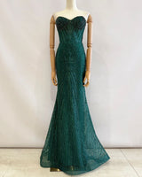 Vestido largo con purpurina 835122