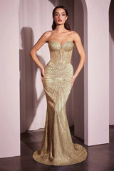Vestido largo con purpurina 835122