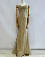 Vestido largo con purpurina 835122