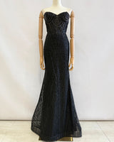 Vestido largo con purpurina 835122
