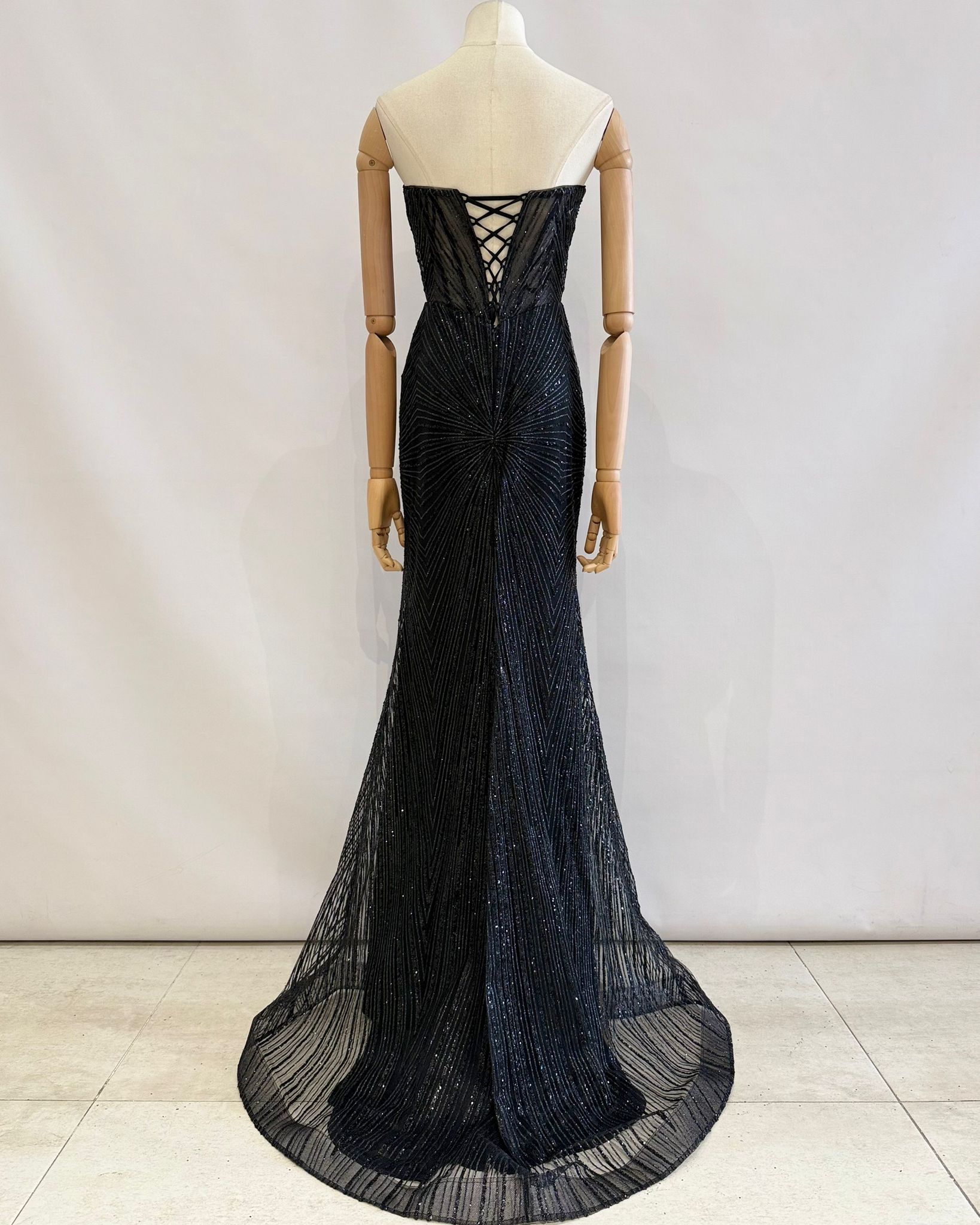 Vestido largo con purpurina 835122