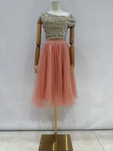 Falda de tul corto W9049