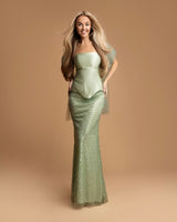 Conjunto falda y corset 2536
