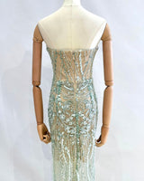 Vestido largo pedreria LYS504