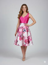 Vestido corto estampado 535001